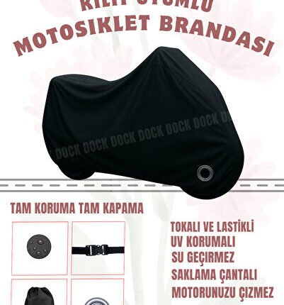 YAMAHA NIKEN GT KİLİT UYUMLU SİYAH MOTOSİKLET BRANDASI (GÜNEŞ-SU GEÇİRMEZ)