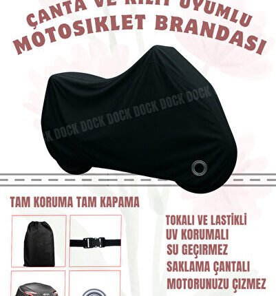 Yamaha Niken ÇANTA VE KİLİT UYUMLU SİYAH MOTOSİKLET BRANDASI (GÜNEŞ-SU GEÇİRMEZ)