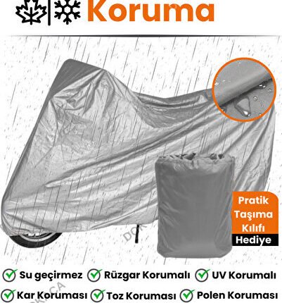 Gri Arka Çanta ve Kilit Uyumsuz Yamaha Niken GT Uyumlu Motosiklet Brandası