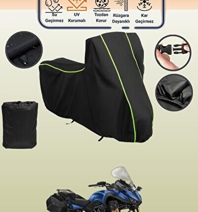 Siyah Neon Fitilli Yamaha Niken GT Uyumlu Motor Branda, Koruyucu Örtü, Motosiklet Brandası