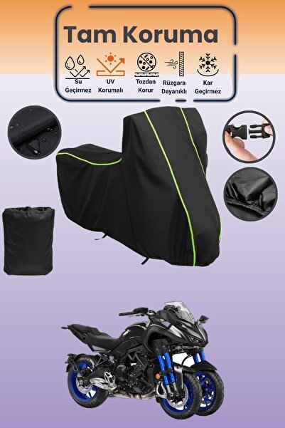 1_org_zoom-14678.jpg Siyah Neon Fitilli Yamaha Niken Uyumlu Motor Branda, Koruyucu Örtü, Motosiklet Brandası - Görsel 1