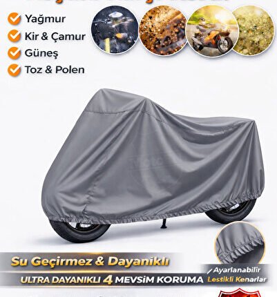 Gri Yamaha Niken GT Motor Brandası,Motosiklet Branda Ekstra KALIN Ultra Koruma-Su Geçirmez