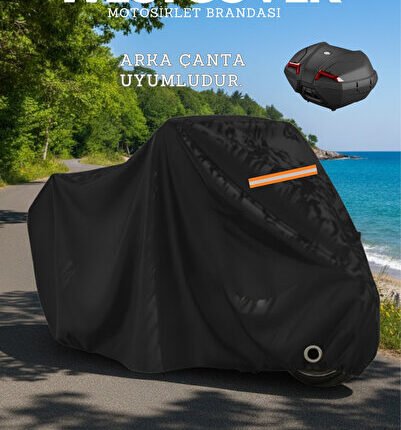 Yamaha Niken GT Arka Çanta Uyumlu (Siyah-Reflektörlü) 4 Mevsim Motosiklet Brandası Örtüsü
