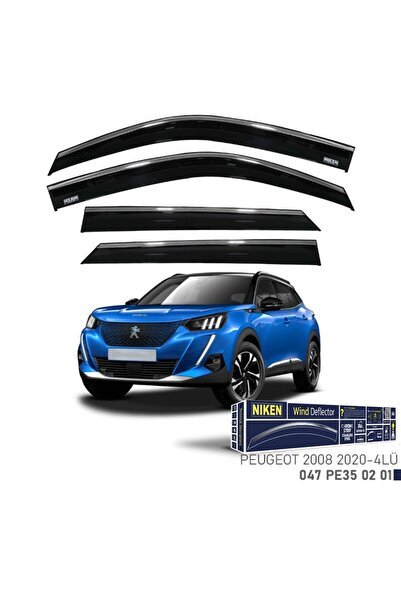 1_org_zoom-14780.jpg Niken Peugeot Uyumlu 2008 -2020 Kromlu Cam Rüzgarlığı 4Lü Parça - Görsel 1