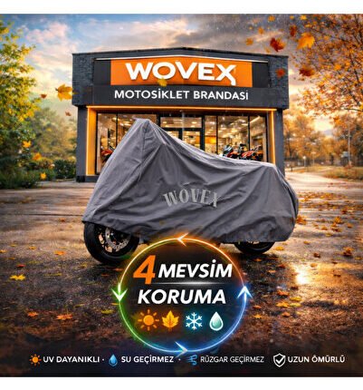 Yamaha Niken Arka Çanta Uyumlu Motosiklet Brandası Su Geçirmez Branda,Örtü,Gri