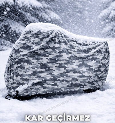 KAMUFLAJ DESENLİ YAMAHA NIKEN GT KİLİT VE ÇANTA UYUMLU MOTOSİKLET BRANDASI(TAM KORUMA)