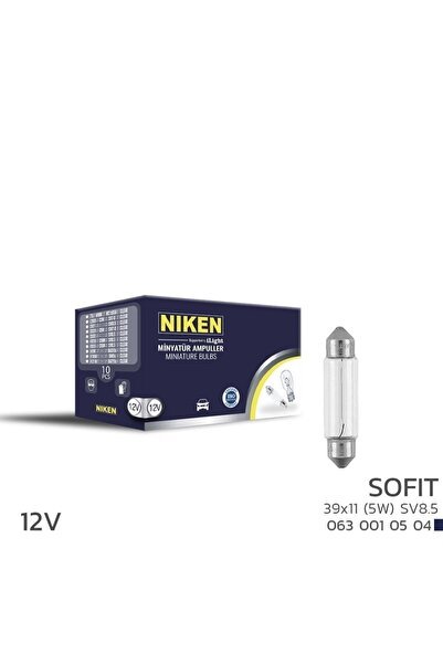 1_org_zoom-14978.jpg Niken 12V Sofit Ampul 39X11 (5W) Sv8.5 10 LU - Görsel 1