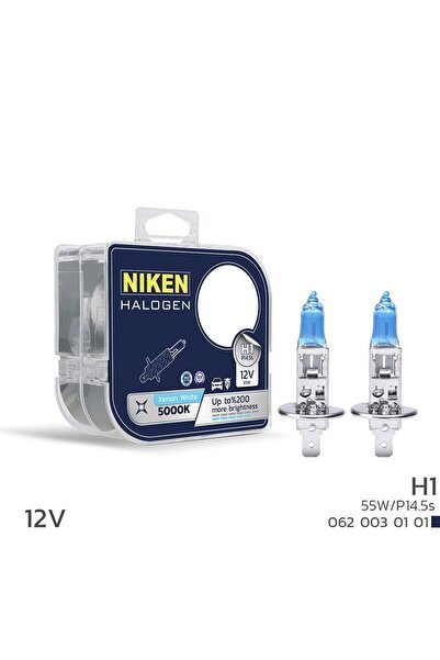 1_org_zoom-15053.jpg Niken 12V H1 55W Beyaz Işık Ampul P14.5s 5000K - Görsel 1