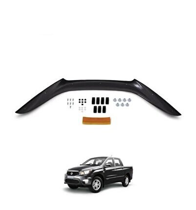 Ssangyong Korando|actyon Ön Kaput Koruma Rüzgarlığı 3mm Akrilik (abs) Parlak Deflektör 2012>