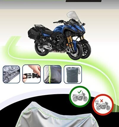 Gri Fitilli Çanta,Kilit Uyumsuz Yamaha Niken GT Motor Brandası