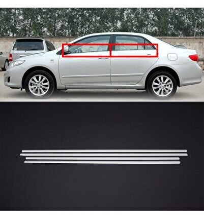 Toyota Corolla Cam Çitası Kromu Nikelajı 2007-2012