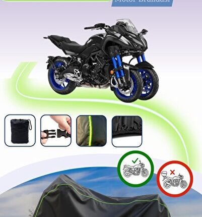 Siyah Fitilli Çanta,Kilit Uyumsuz Yamaha Niken Motor Brandası