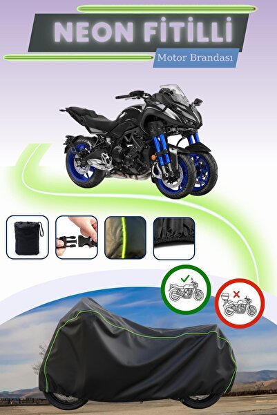 1_org_zoom-15157.jpg Siyah Fitilli Çanta,Kilit Uyumsuz Yamaha Niken Motor Brandası - Görsel 1