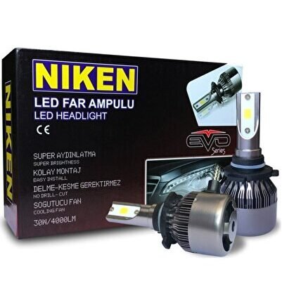H4 Led Xenon Evo Seri Yeni Teknoloji 4000 Lümen Şimşek Etkili 6000k Beyaz