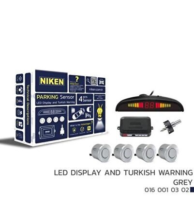 PARK SENSÖRÜ LED EKRAN VE TURKCE UYARI GRİ 22MM