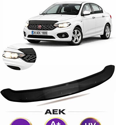 FİAT EGEA 2015+ ARACA ÖZEL ÜRETİM "4MM" KAPUT RÜZGARLIĞI A+ (PİANOBLACK)