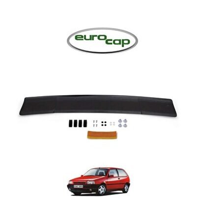 Fiat Tipo Ön Kaput Koruma Rüzgarlığı 3mm Akrilik (ABS) Parlak Siyah Deflektör 1988-2000