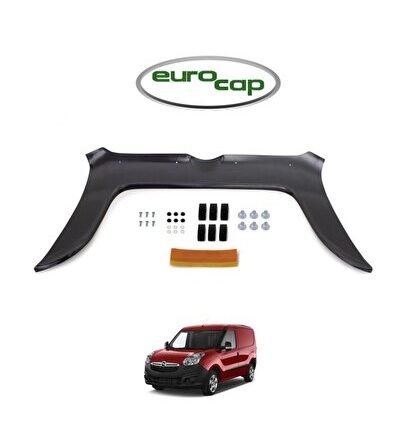 Opel Combo Ön Kaput Koruma Rüzgarlığı 3mm Akrilik (ABS) Parlak Siyah Deflektör 2011-2017
