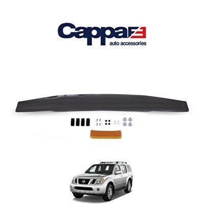 Nissan Pathfinder Ön Kaput Koruyucu Rüzgarlığı Akrilik (abs) Piano Black 2005-2014 Uyumlu