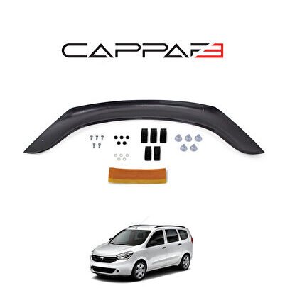 Dacia Lodgy Ön Kaput Koruyucu Rüzgarlığı 4mm Akrilik (abs) Piano Black 2013 Ve Sonrası
