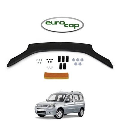 Citroen Berlingo Ön Kaput Koruma Rüzgarlığı 3mm Akrilik (abs) Parlak Siyah Deflektör 2004-09