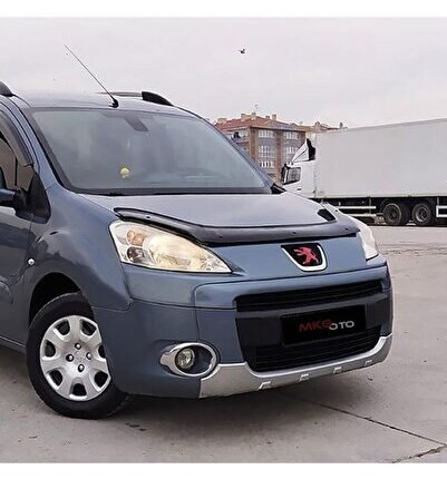 Peugeot Partner Tepee 2009 - 2015 Ön Kaput Koruyucu Rüzgarlığı Piano Black 3.2 Mm Kalın Plastik