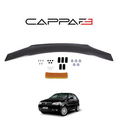 Fiat Palio Ön Kaput Koruyucu Rüzgarlığı 4mm Akrilik (ABS) Piano Black 2006-2012