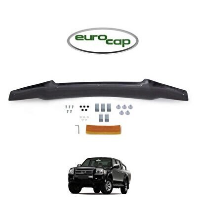 Ford Ranger Ön Kaput Koruma Rüzgarlığı 3mm Akrilik (Abs) Parlak Siyah Deflektör 2007-2009