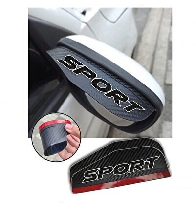 Citroen Cactus İle Uyumlu CARBON SPORT CARBON SPORT Kapı Eşiği + Ayna Yağmur Koruyucu