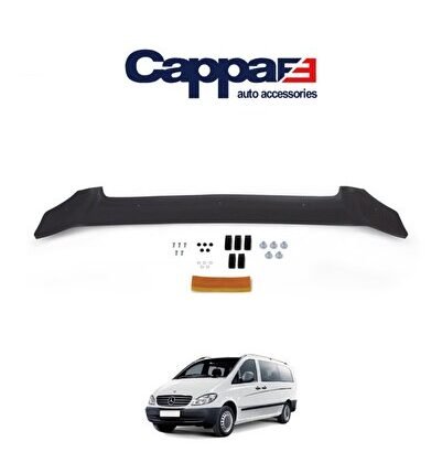 Mercedes Vito W639 Ön Kaput Koruyucu Rüzgarlığı 4mm Akrilik (abs) Piano Black 2004-2010 Uyumlu