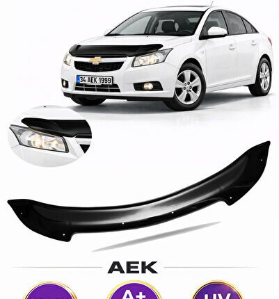 CHEVROLET CRUZE 2009+ ARACA ÖZEL ÜRETİM "4MM" KAPUT RÜZGARLIĞI A+ (PİANOBLACK)
