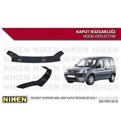 Peugeot partner kaput rüzgarlığı koruyucu 2004 / 2009
