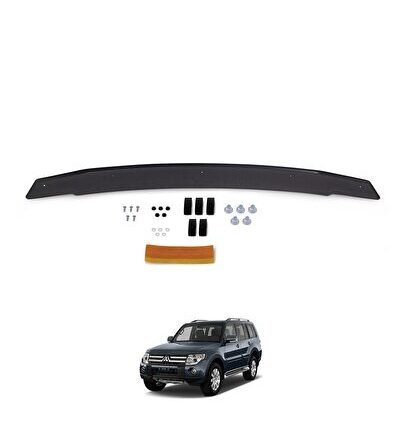 Mitsubishi Pajero Kaput Rüzgarlığı 2007-2019 Arası Parlak Siyah