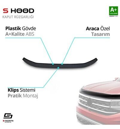 Toyota Uyumlu Hilux ABS Plastik Kaput Rüzgarlığı 2006-2012 A+Kalite Parça