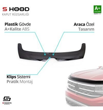 Renault Uyumlu Master Abs Plastik Kaput Rüzgarlığı 2014-2018 A Kalite