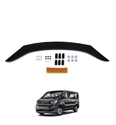 Fiat Talento Kaput Rüzgarlığı Maskes 2016-Yılı ve Sonrası Uyumlu Parlak Siyah