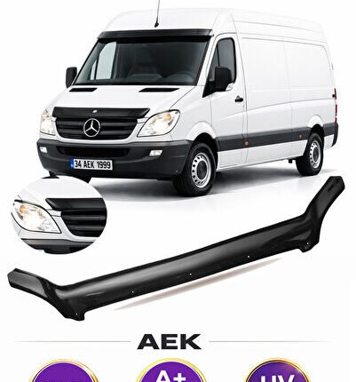 MERCEDES SPRİNTER 2006-2013 ARACA ÖZEL ÜRETİM "4MM" KAPUT RÜZGARLIĞI A+ (PİANOBLACK)