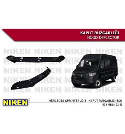 Mercedes sprinter kaput rüzgarlığı koruyucu 2018+