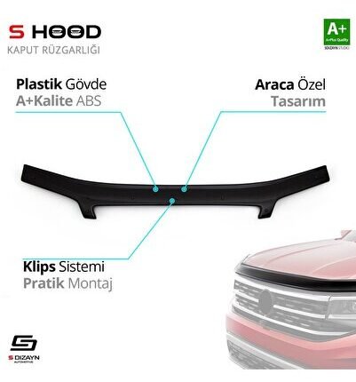 Hyundai Uyumlu Starex ABS Plastik Kaput Rüzgarlığı 2003-2008 A+Kalite Parça