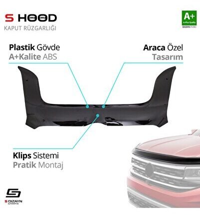 Fiat Uyumlu Doblo ABS Plastik Kaput Rüzgarlığı 2010-2014 A+Kalite Parça