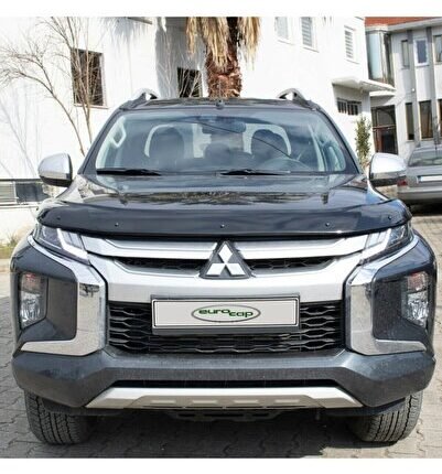 Mitsubishi L200 Ön Kaput Koruma Rüzgarlığı 3 mm Akrilik Parlak Siyah Deflektör 2019