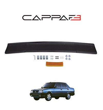 Fiat Doğan-şahin Ön Kaput Koruyucu Rüzgarlığı 4mm Akrilik (ABS) Piano Black 1988-2002