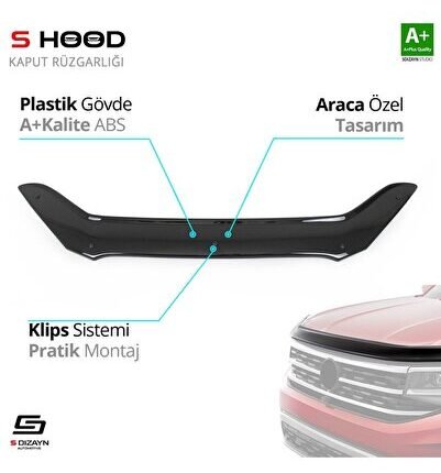Hyundai Uyumlu Getz ABS Plastik Kaput Rüzgarlığı 2006-2011 A+Kalite Parça