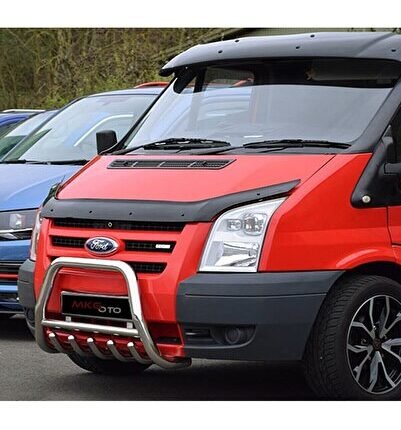 Transit 2006 - 2014 Ön Kaput Koruyucu Rüzgarlığı Piano Black 3.2 Mm Kalın Plastik