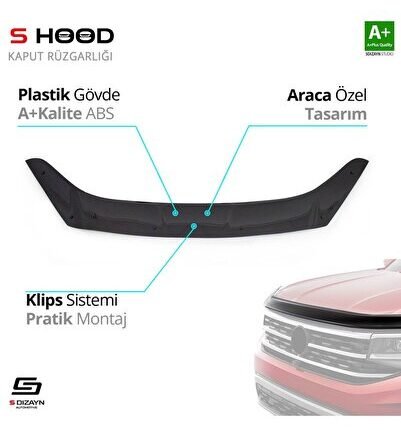 Ford Uyumlu Courier ABS Plastik Kaput Rüzgarlığı 2014 Üzeri A+Kalite Parça