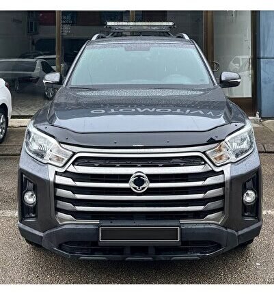 Ssangyong Musso Kaput Rüzgarlığı Maskesi 2021 ve üzeri Parlak Siyah