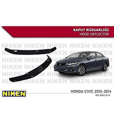 Honda civic fb7 uyumlu kaput rüzgarlığı koruyucu 2012 / 2014