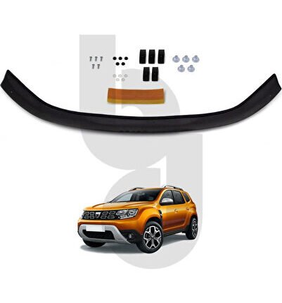DACİA DUSTER KAPUT KORUMA 2018-2024 UYUMLU ABS PLASTİK PİANO BLACK