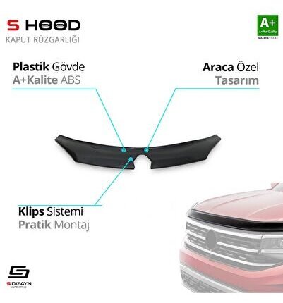 Renault Uyumlu Megane 3 ABS Plastik Kaput Rüzgarlığı 2009-2016 A+Kalite Parça