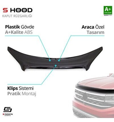 Fiat Uyumlu Doblo ABS Plastik Kaput Rüzgarlığı 2006-2011 A+Kalite Parça